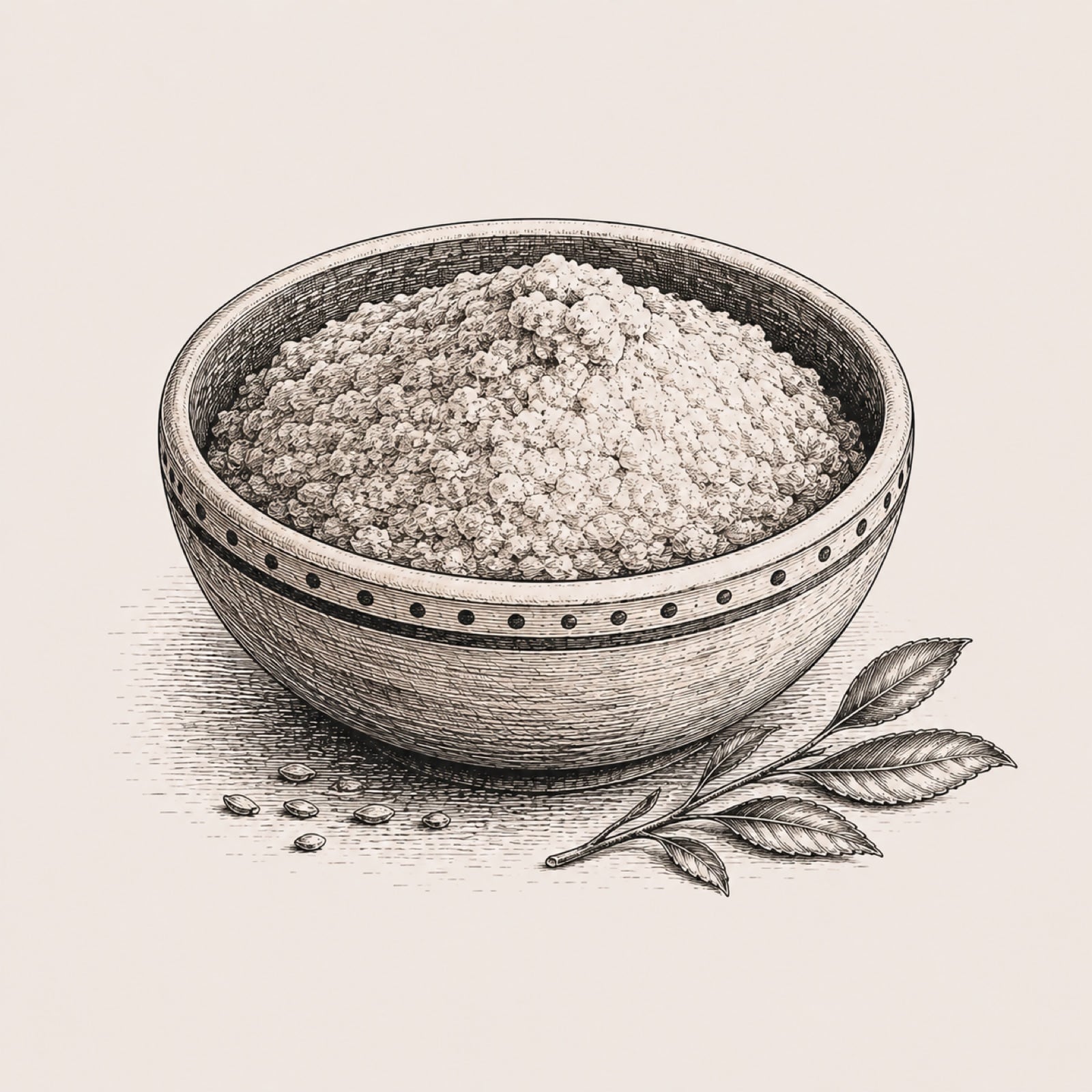 Illustration of a nourishing grain bowl