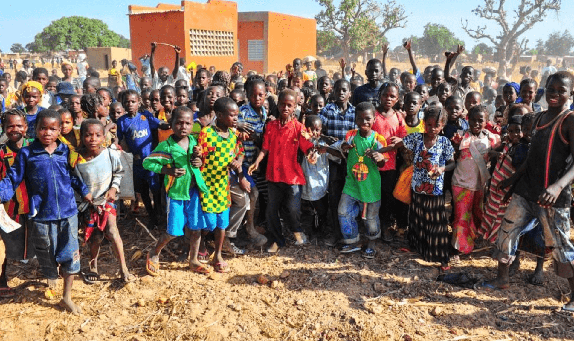 Children gathered in a West African community